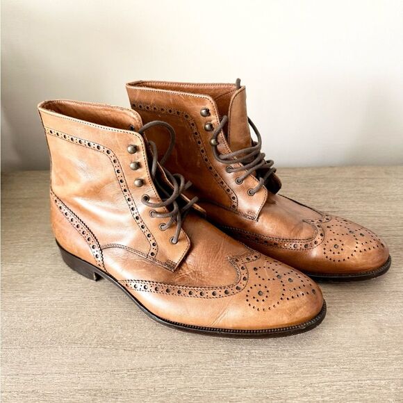 Fratelli Rossetti Other - Fratelli Rossetti Italy Leather Wingtip Boots in Light Brown - Size 10